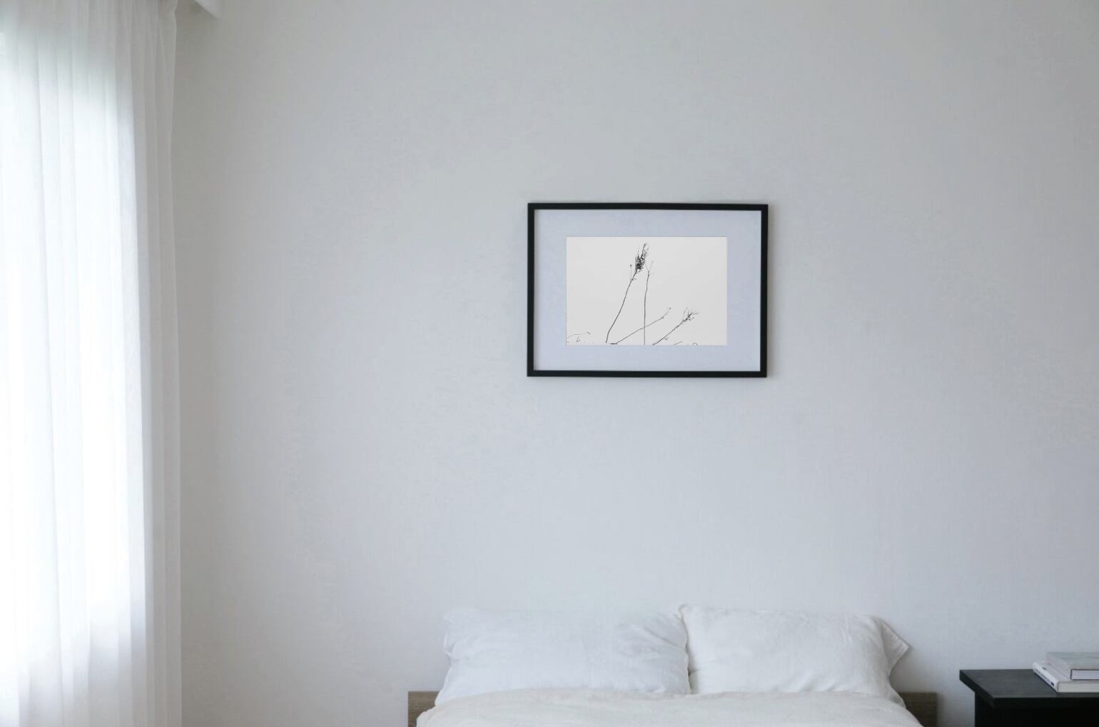 Minimalism #2 black wooden frame 50cm×70cm付き ( L )