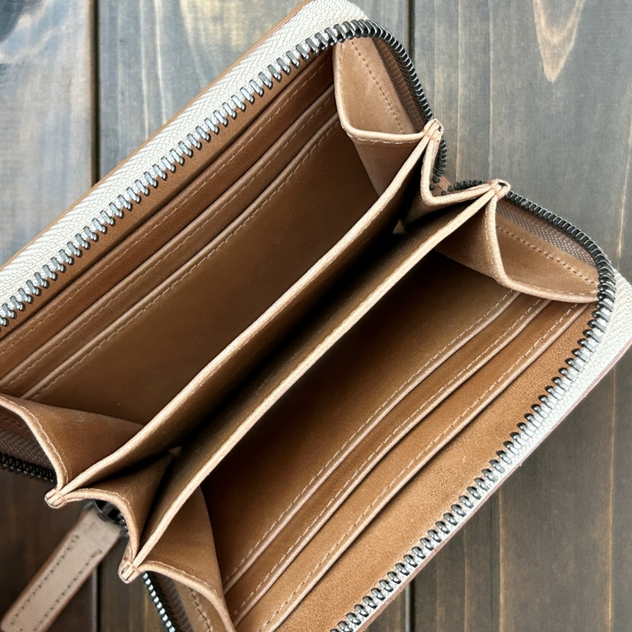HORWEEN × レーデルオガワ ホースバット ミドルウォレット ナチュラル