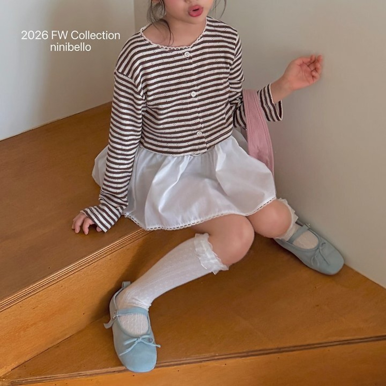 韓国子供服 / ninibello / Tommy Stripe Cardigan / カーディガン *XS~XXL*