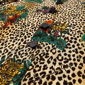 伊太利屋 イタリヤ アニマル レオパード & 花柄 総柄 半袖 カットソー シャツ サイズ 13 /レディース/婦人/ヒョウ柄