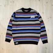 【over print】boader cotton knit