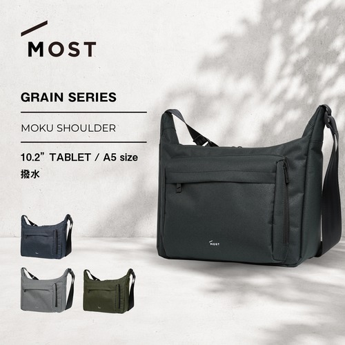 MOST モスト mokuショルダー 肩掛け スリングバッグ ボートショルダー 舟形バッグ  軽量 撥水 GRAINシリーズ MS-5431