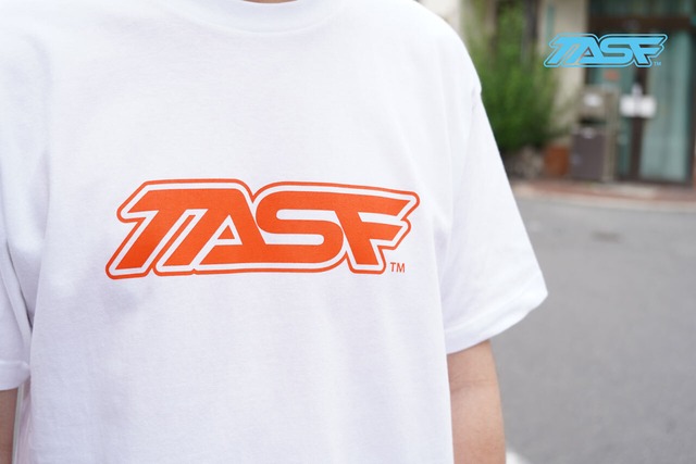 TASF  /  ロゴTee  /  White × Orange