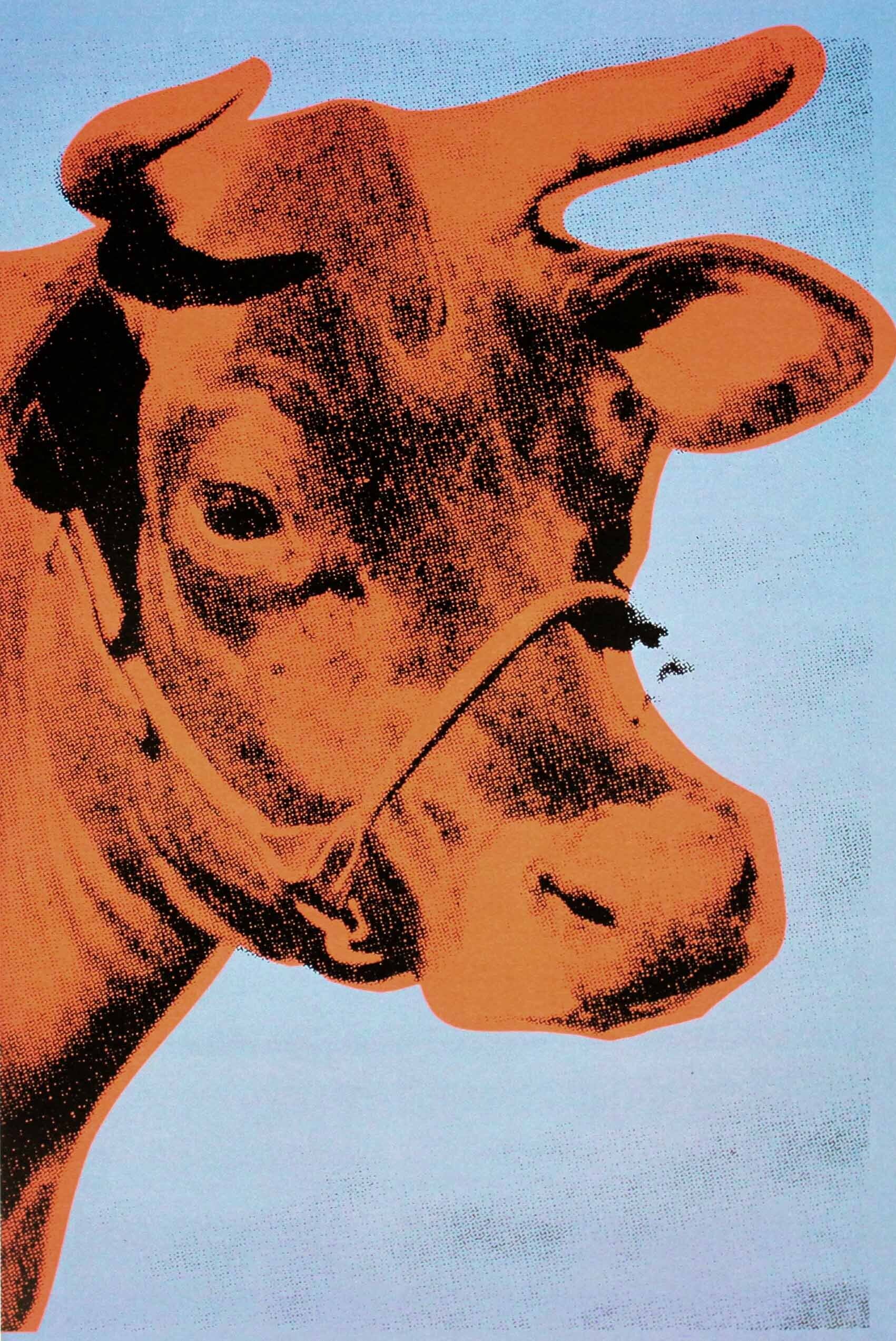アンディ ウォーホル 絵画「カウ/Cow,1971(パープル&オレンジ)」展示用