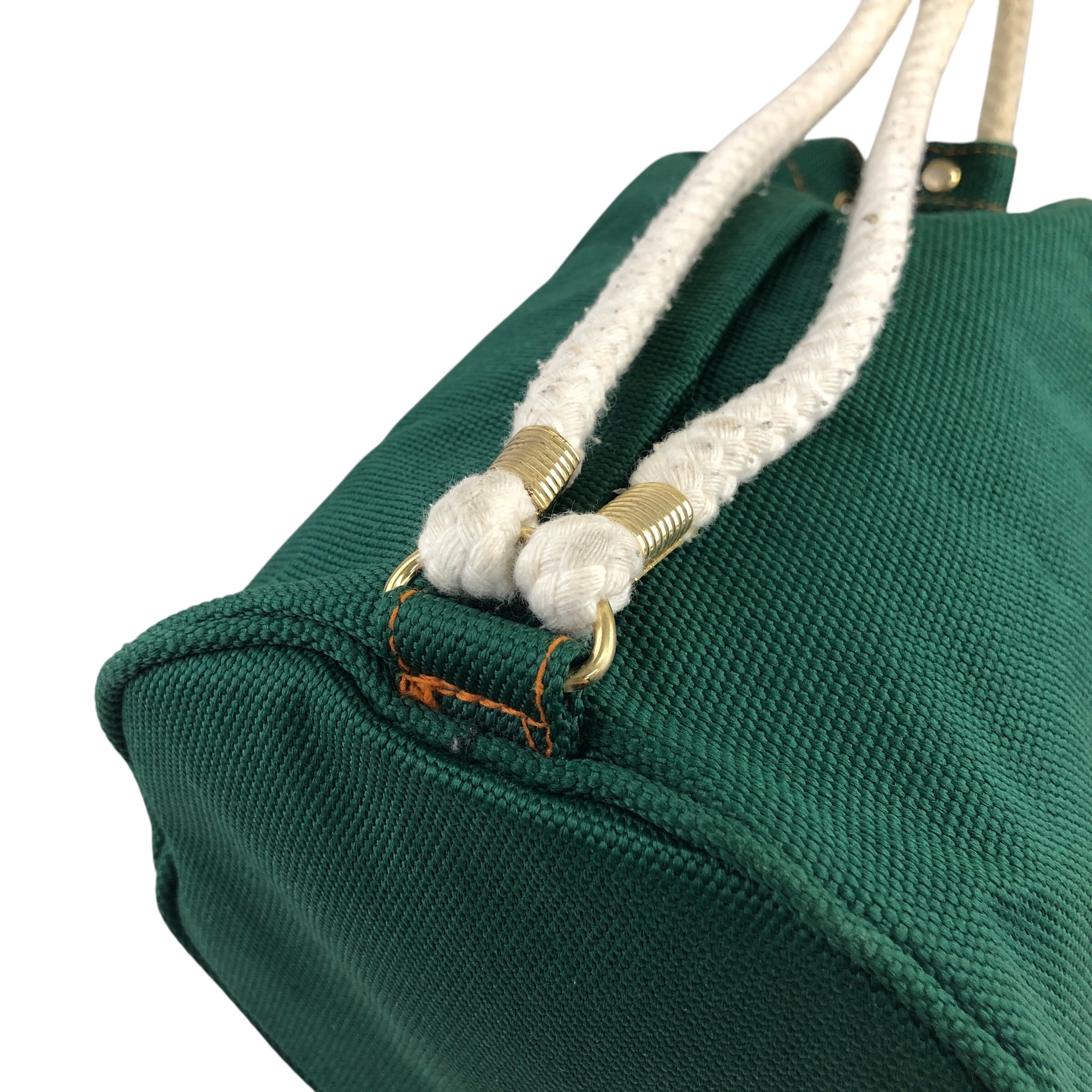 HERMES エルメス ショルダーバッグ グリーン キャンバス 巾着 vintage
