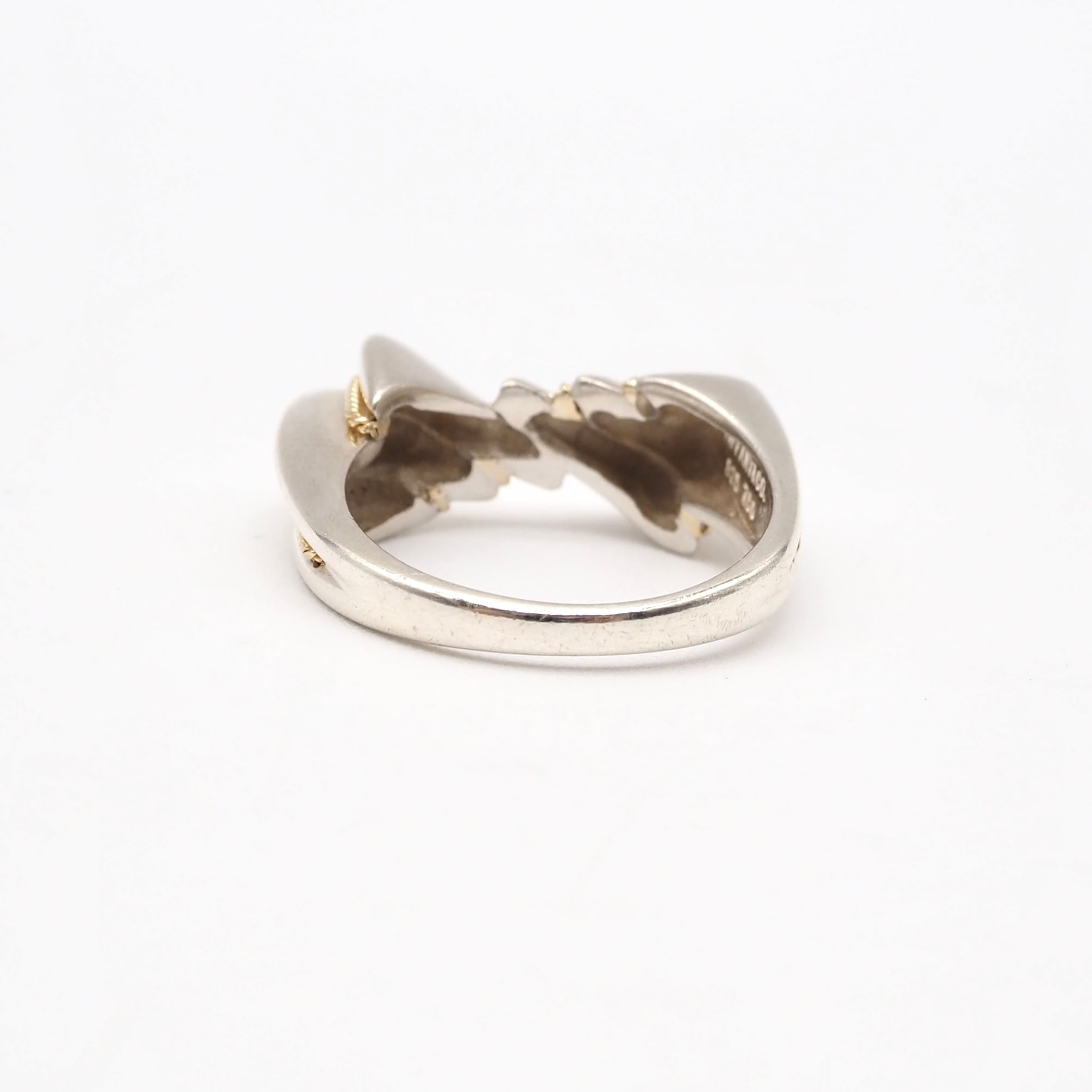 Tiffany&Co. 約11号 ツイスト リボン コンビ リング シルバー925 K18