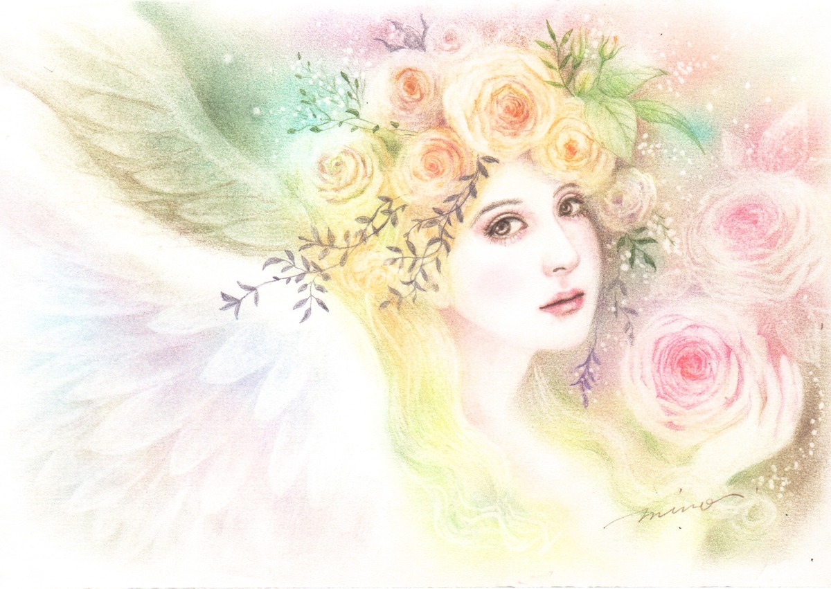 天使画（原画） | 伽神エレナ RoseLotus
