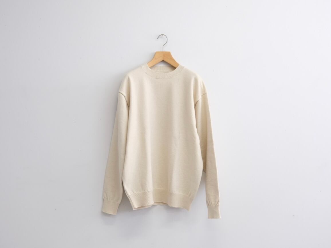 Yonetomi NEW BASIC”RIGID CASHMERE KNIT SWEATER RAW” | Lapel online