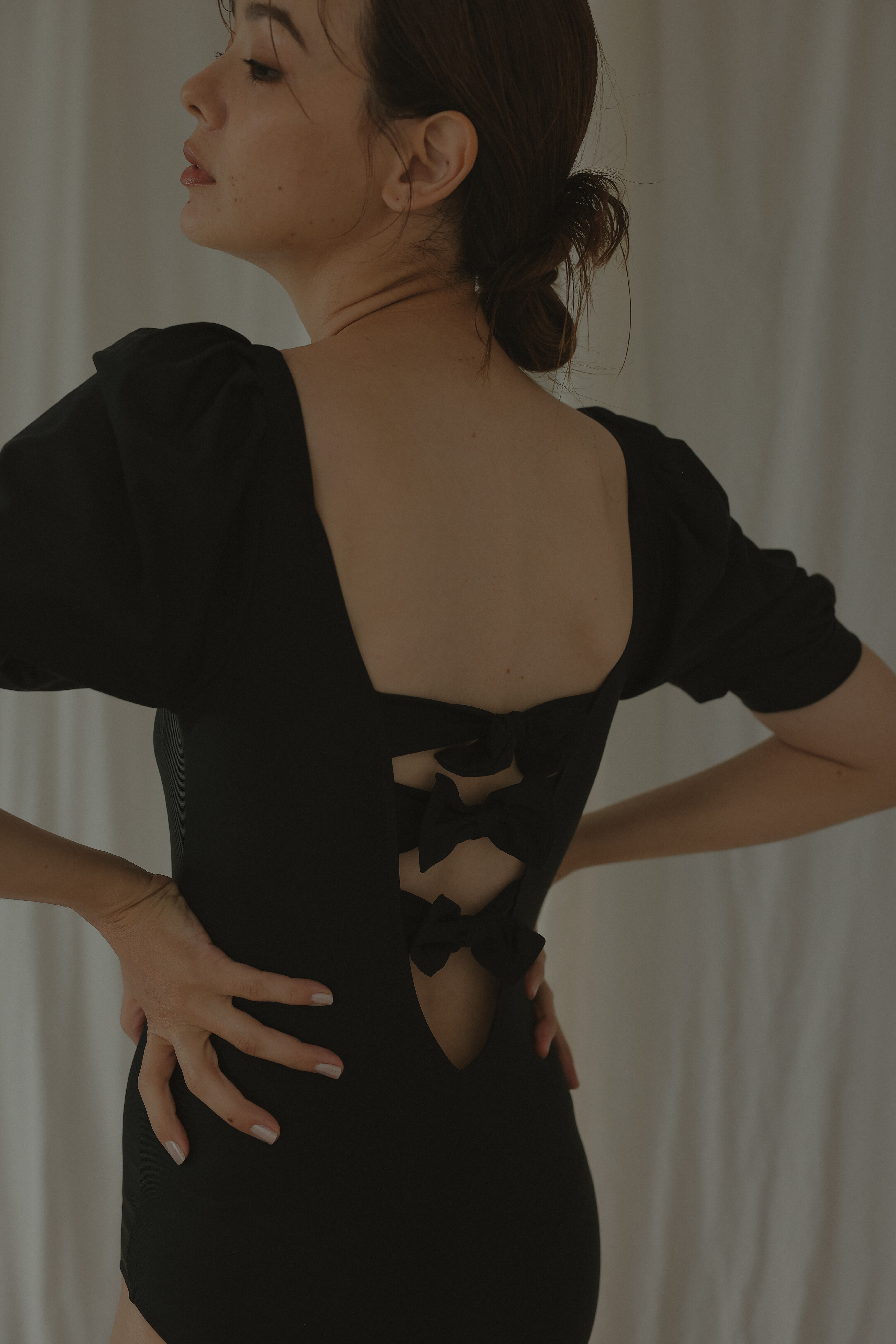【新品未使用】Back Ribbon One-piece Back ribbon one-piece | AnZie