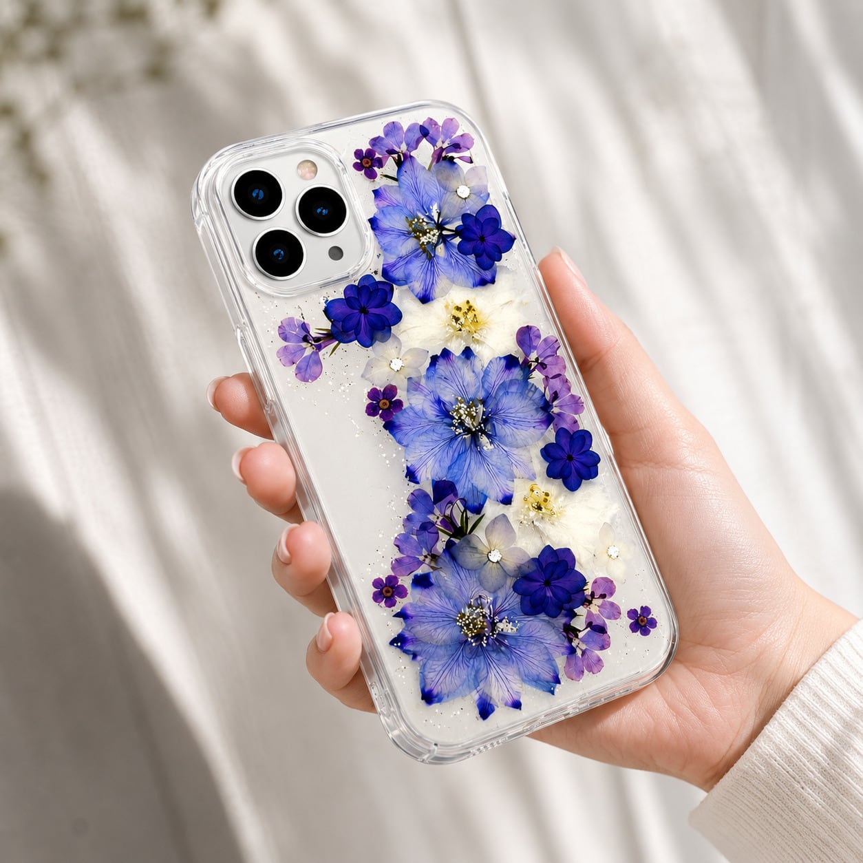 ほぼ全機種対応スマホケース】押し花スマホケース NO.600 押し花