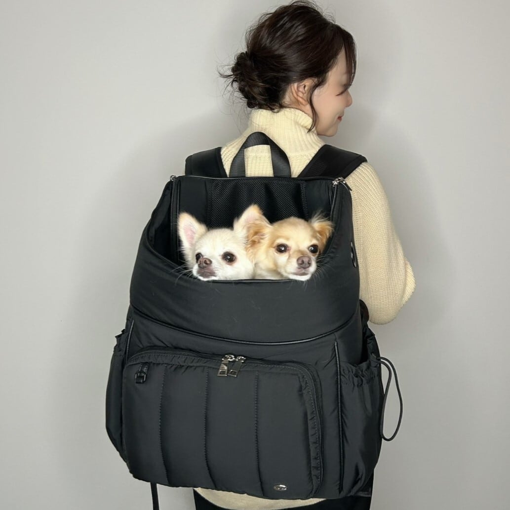 FuFu フワモコリュックキャリー Lサイズ ブラック | Milla Noue ミラヌー