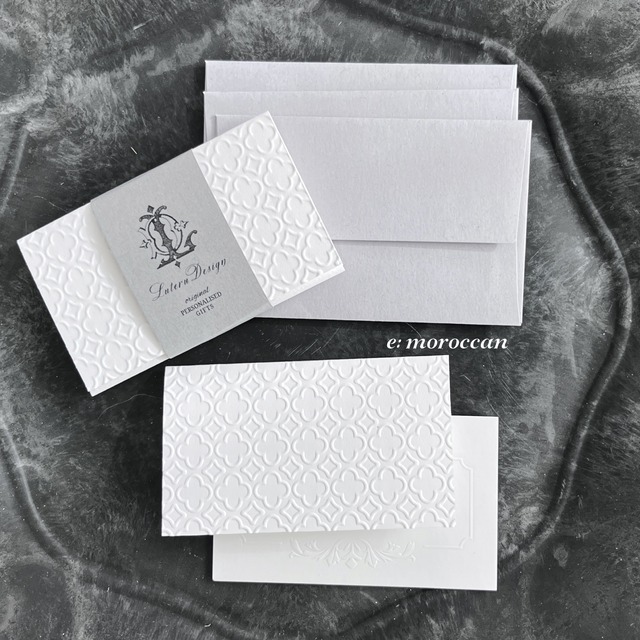 エンボスカードセット（S）名刺サイズ３セット