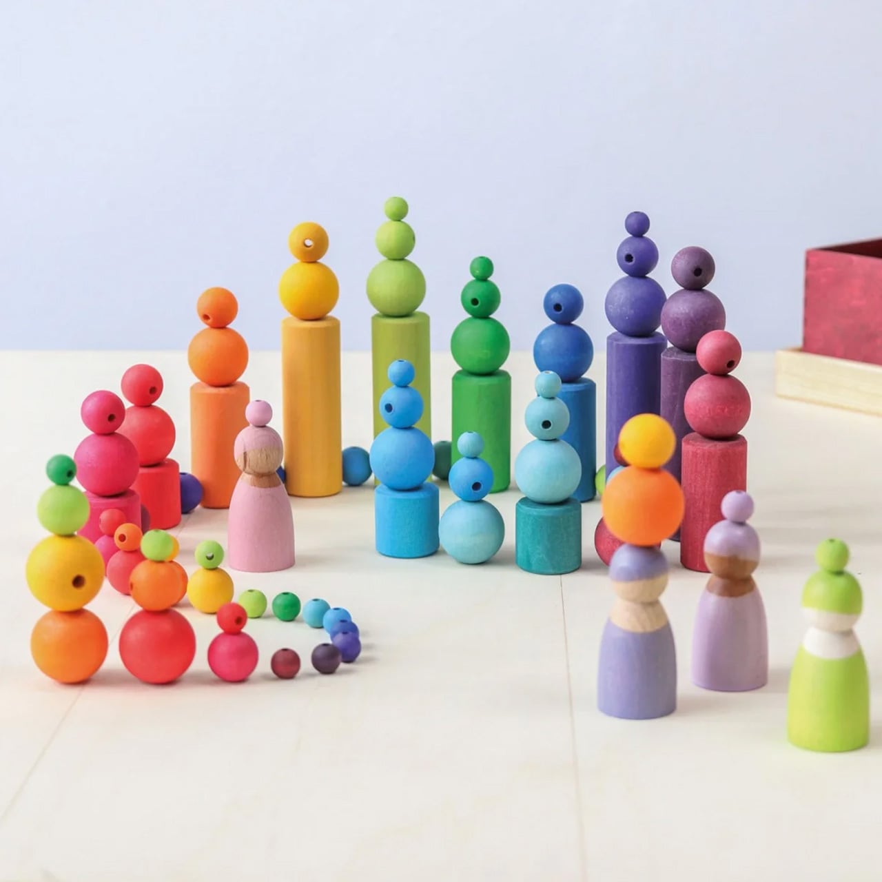 グリムス 木製カラービーズ 30mm 96P | Earth8toys