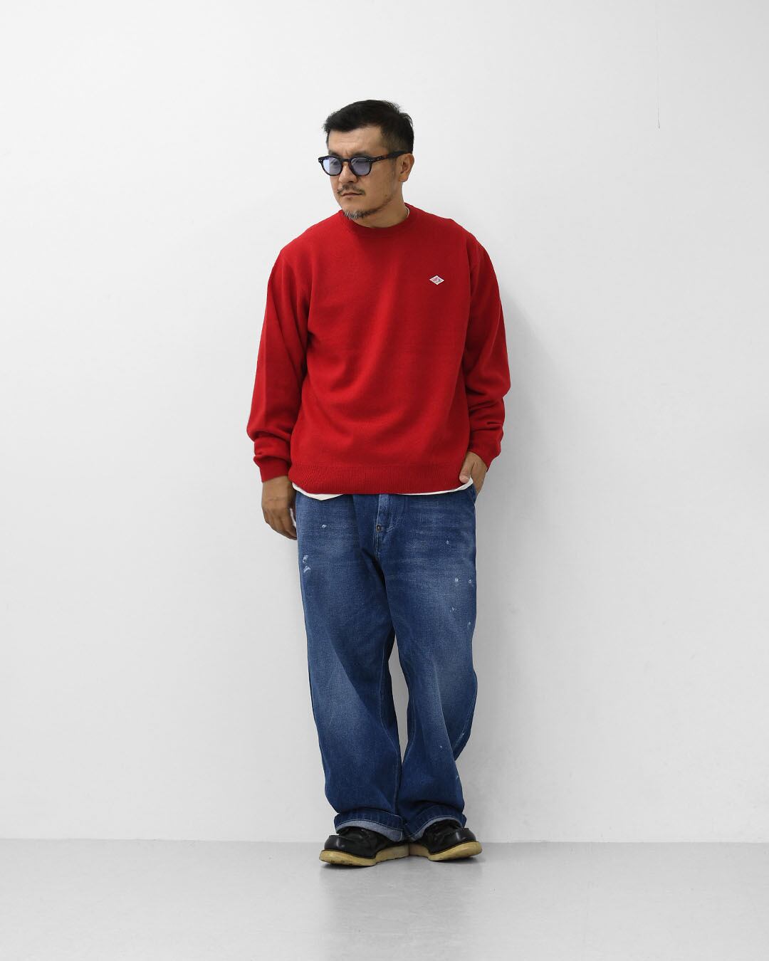 DANTON [ダントン] M LAMBSWOOL CREW NECK KNIT PULLOVER [DT-D0028LMW