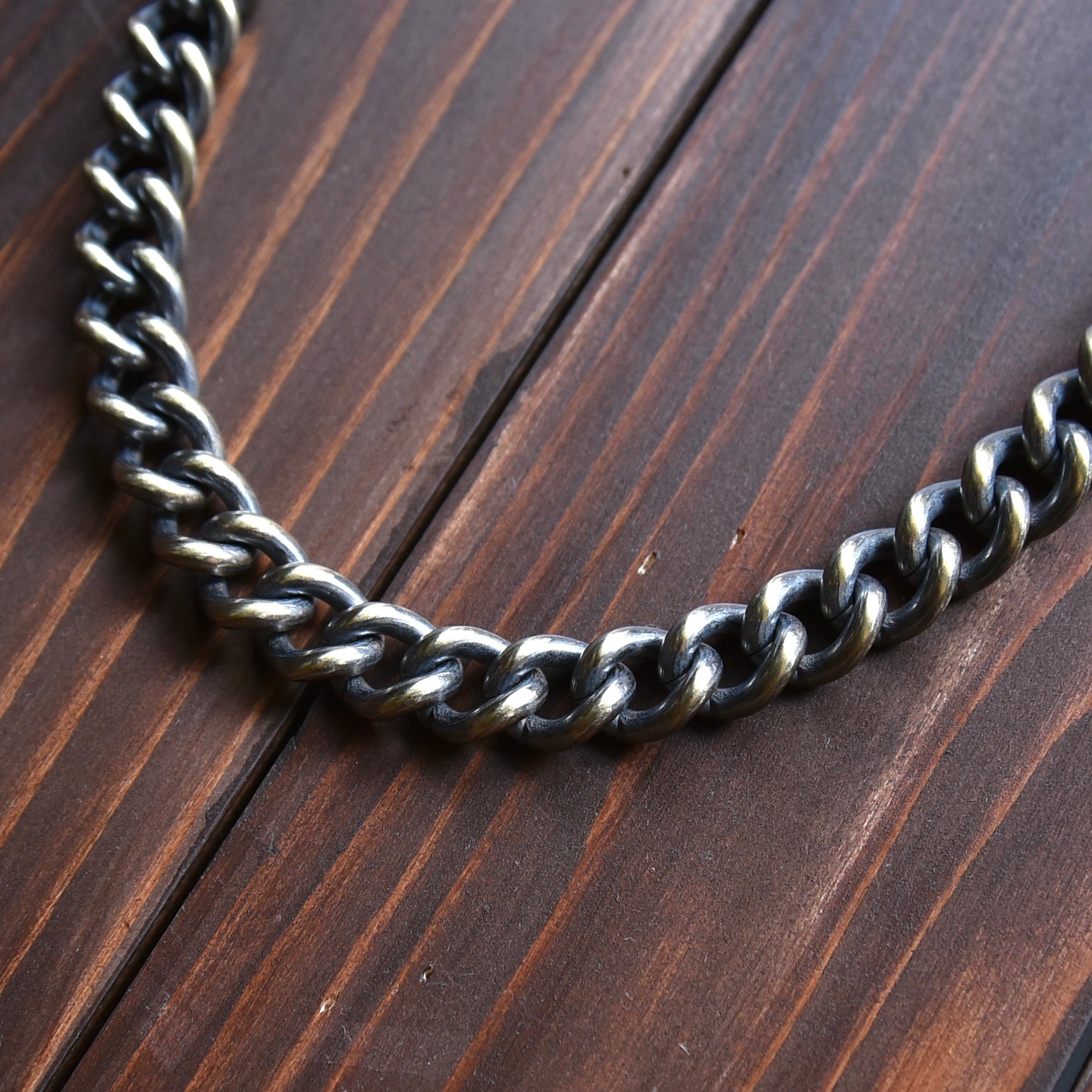 燻/数量限定】Vintage Brass Wallet ChainⅡ｜日本製 ウォレット
