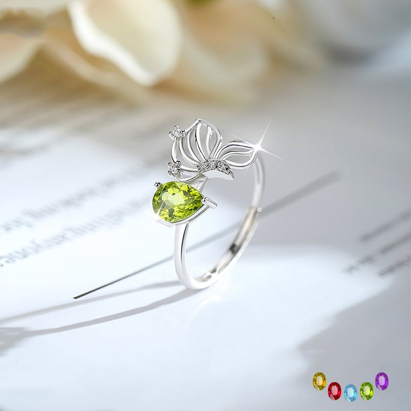 S925モアサナイト フラワーリング 婚約・結婚の特別な日に 永遠の絆