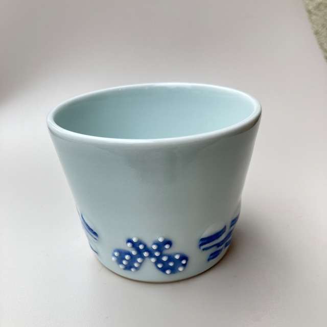 蕎麦猪口　皐月窯　砥部焼