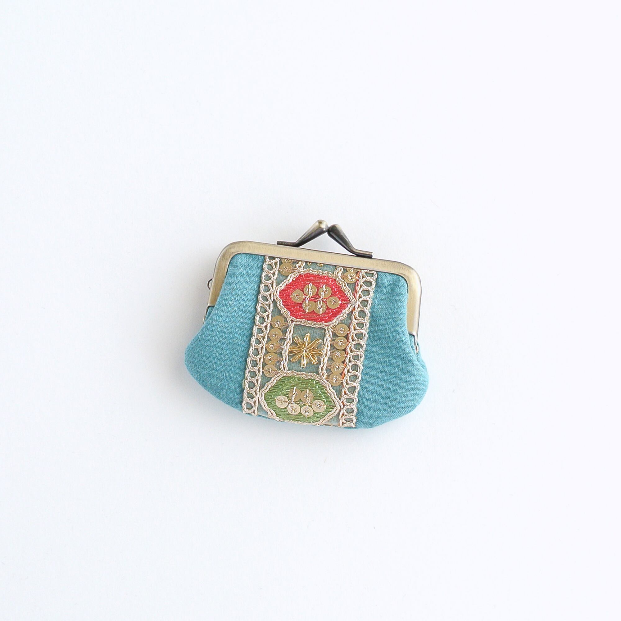 まんちゃん様 インド刺繍 がま口 ハンドメイド インド刺繍リボンアイテム | がまぐちコレクト