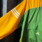 90s adidas / イエロー×グリーン 切替ナイロンアノラック