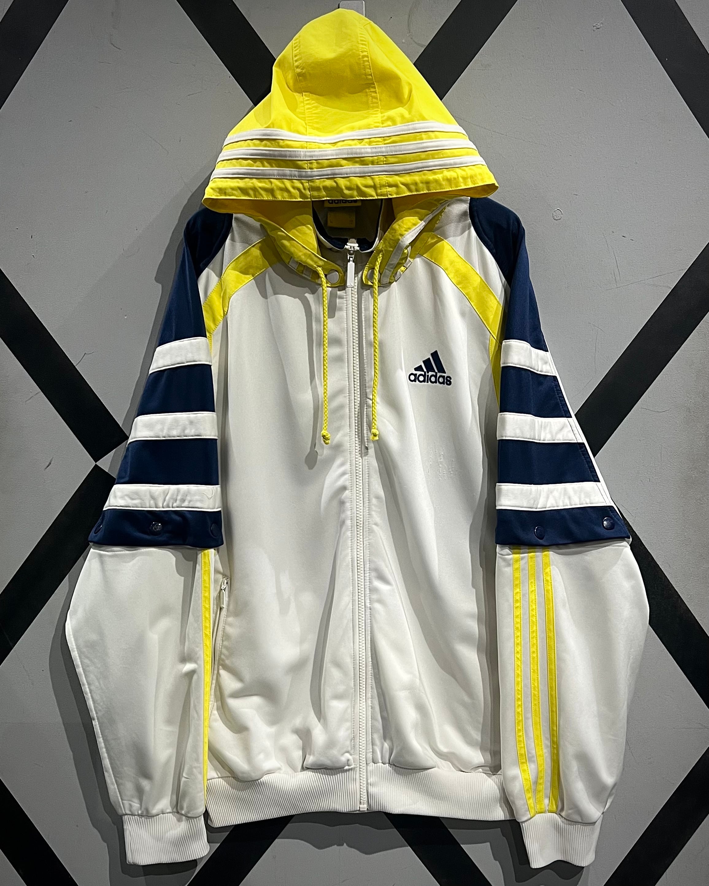 X VINTAGE】90's “adidas” Detachable Gimmick Vintage Hooded Track