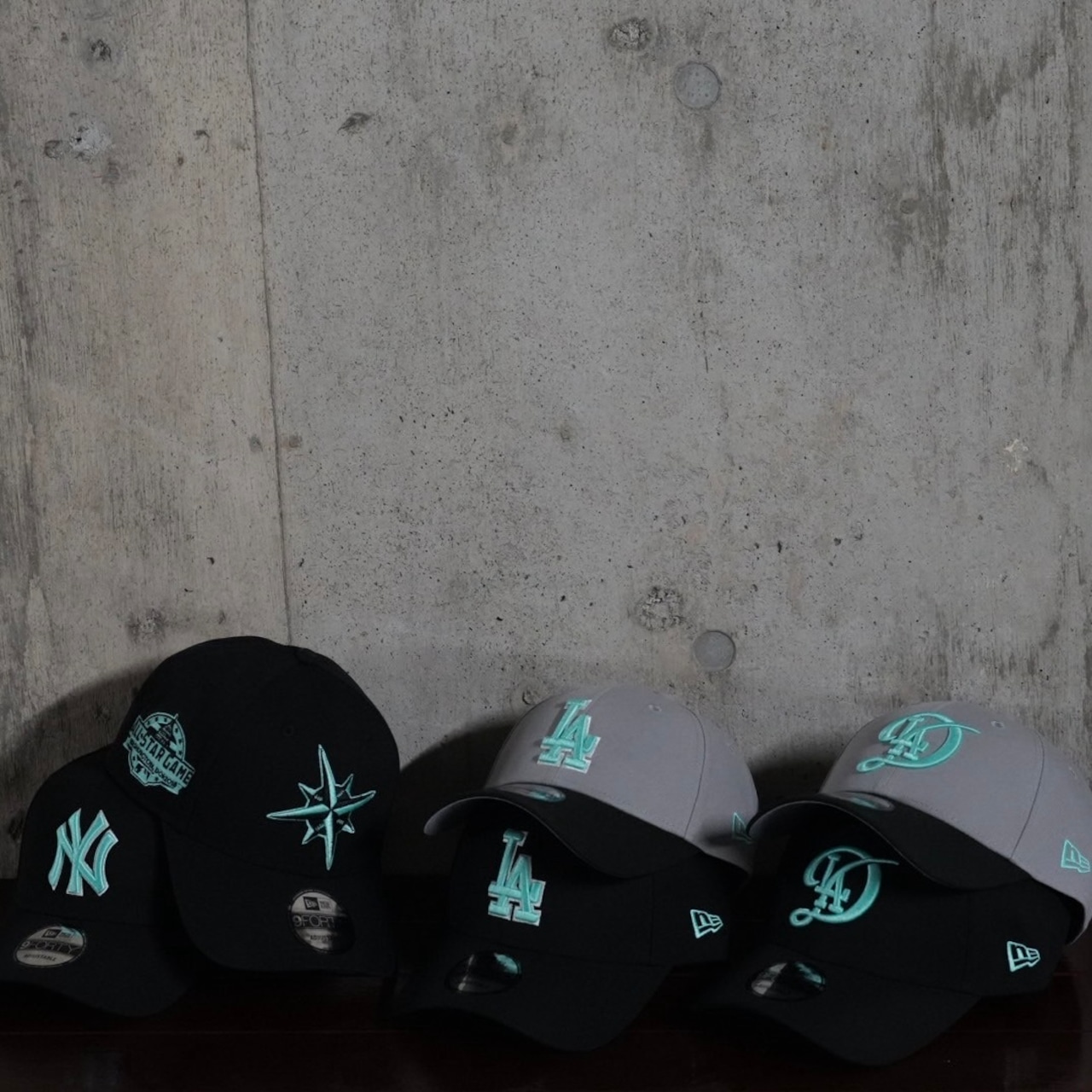 【gifthat別注】NEW ERA 940/9FORTY  シアトル・マリナーズBLACK SEAGLASS