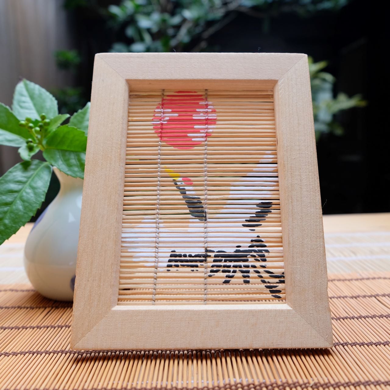 インテリアART】すだれアートパネル鶴 | 町家キュレーション おもやい