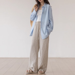 Linen Striped Loose Pants KRE1958