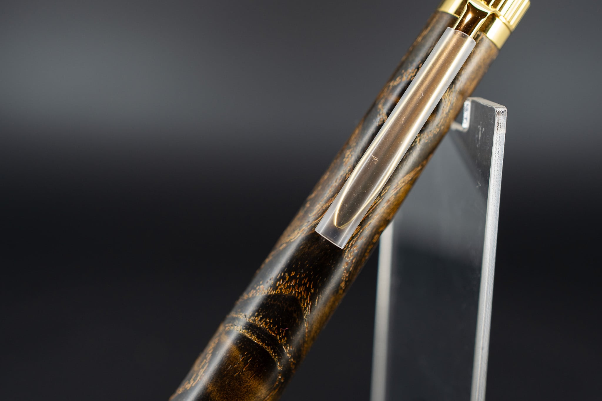 【バット材の王様】 タモ 玉杢 拭き漆 ② gold BP