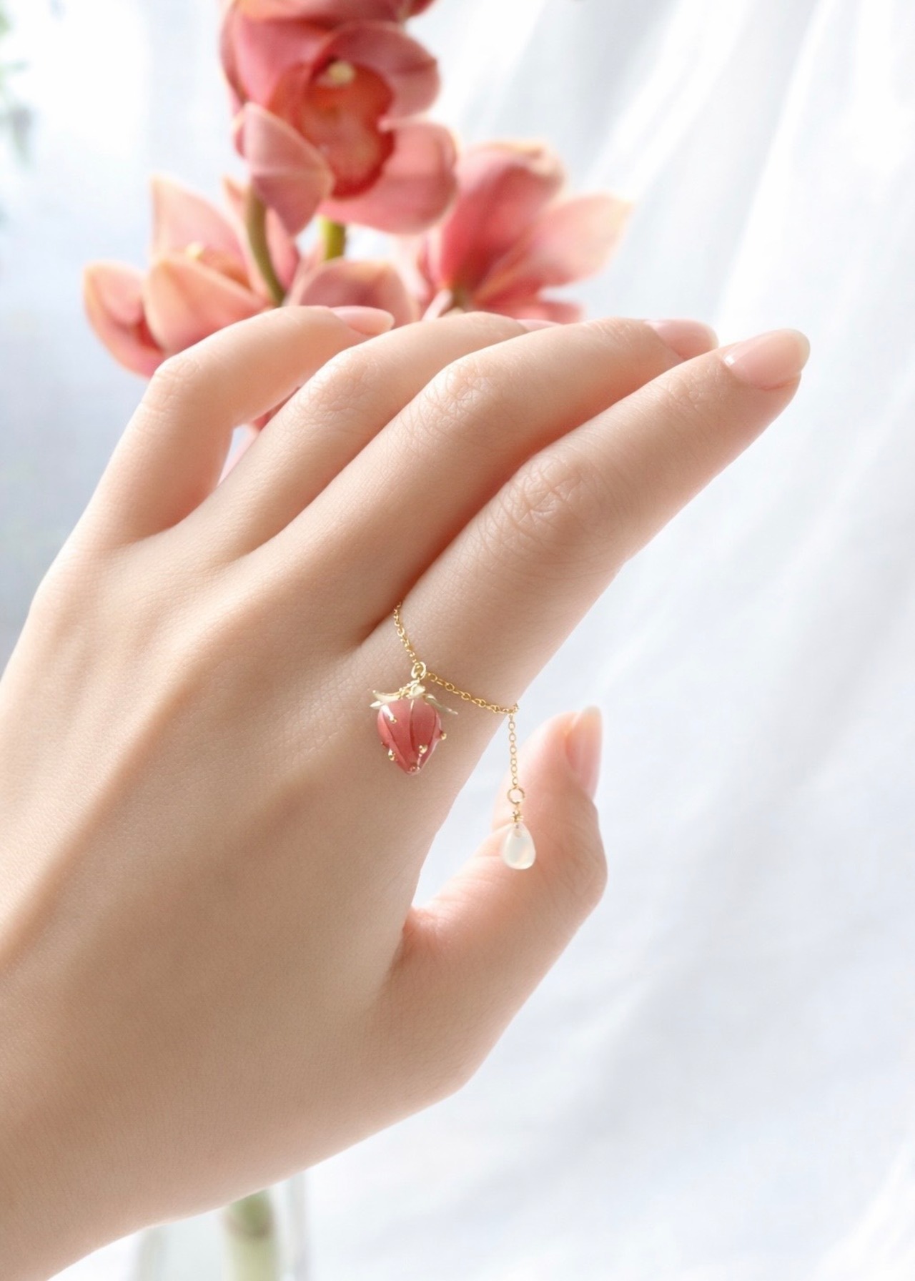 いちご狩り＋摘みセット【5wayピアス】