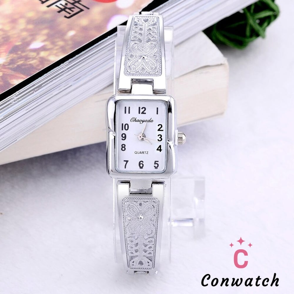 銀】シルバー女性ヴィンテージ高級腕時計エレガントクォーツ