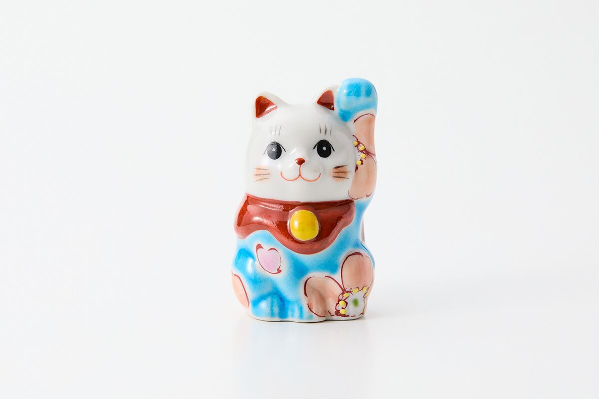 ミニ招き猫(左) トルコ花うらら
