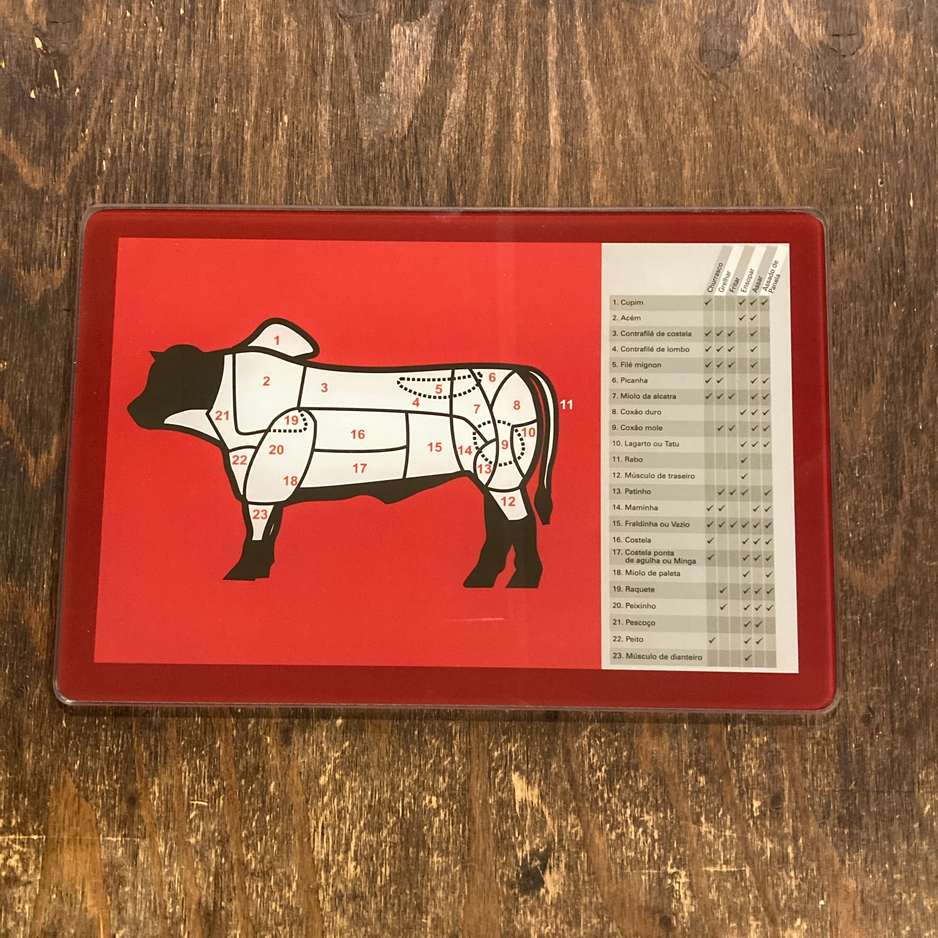 ブラジル雑貨 Dynasty ガラス製 カッティングボートシェラスコ 南米