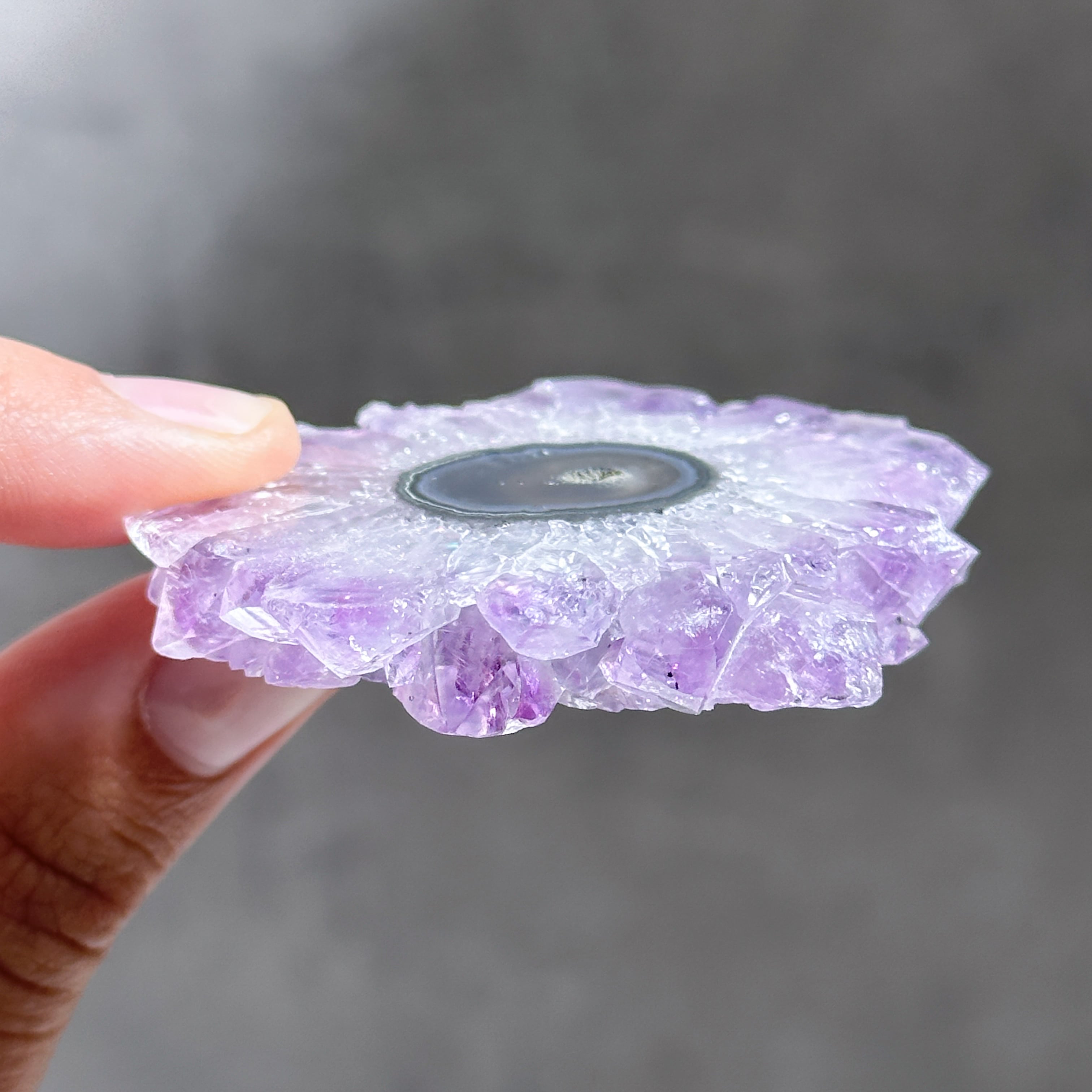 フラワーアメジスト スライス64◇ Flower Amethyst ◇天然石・鉱物