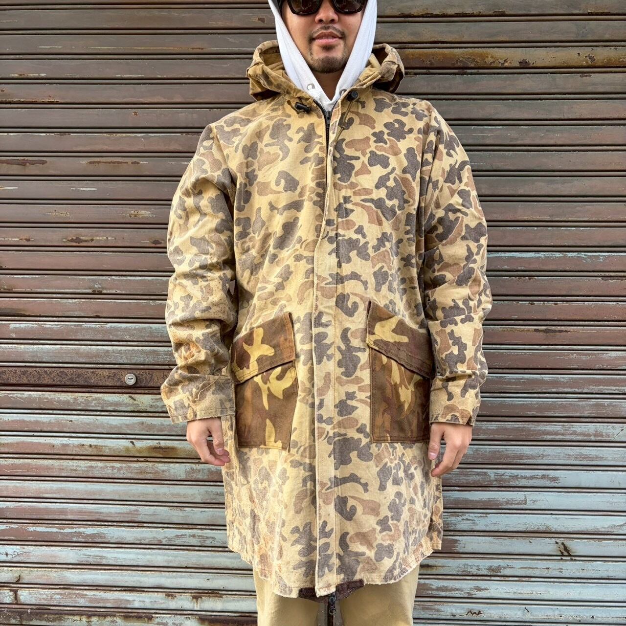 80s USA製 Converse ハンティングジャケット ダックハンターカモ L