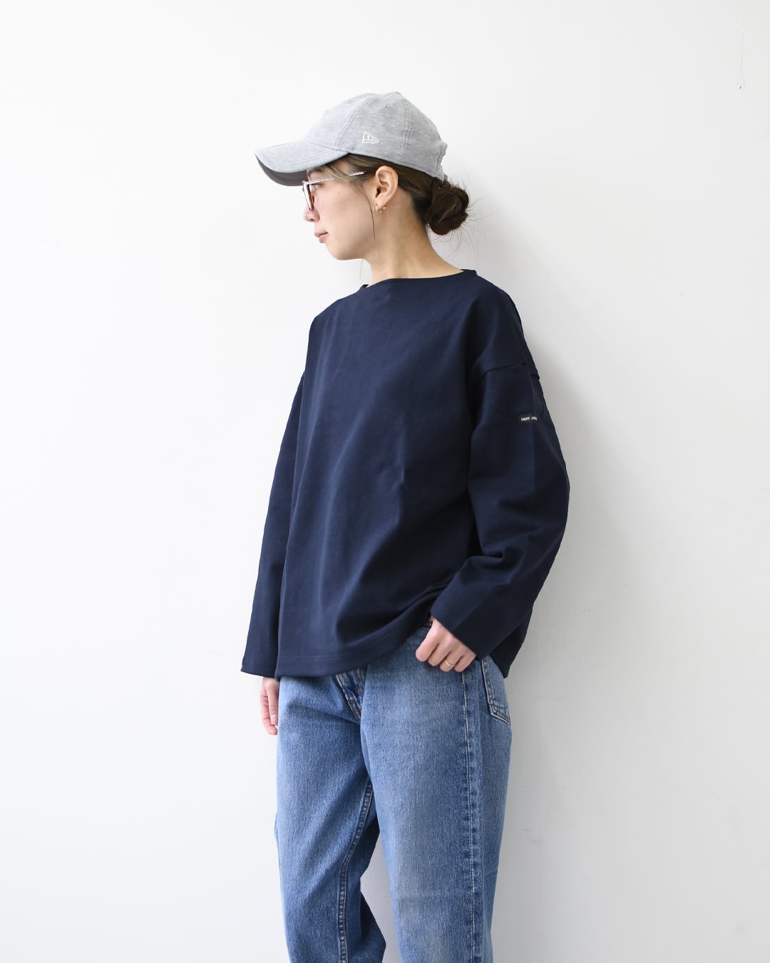 セントジェームス OUESSANT LOOSE カットソー　ネイビーＢ　T3 SAINT JAMES/セントジェームス OUESSANT LOOSE/ウェッソン ルーズ（T