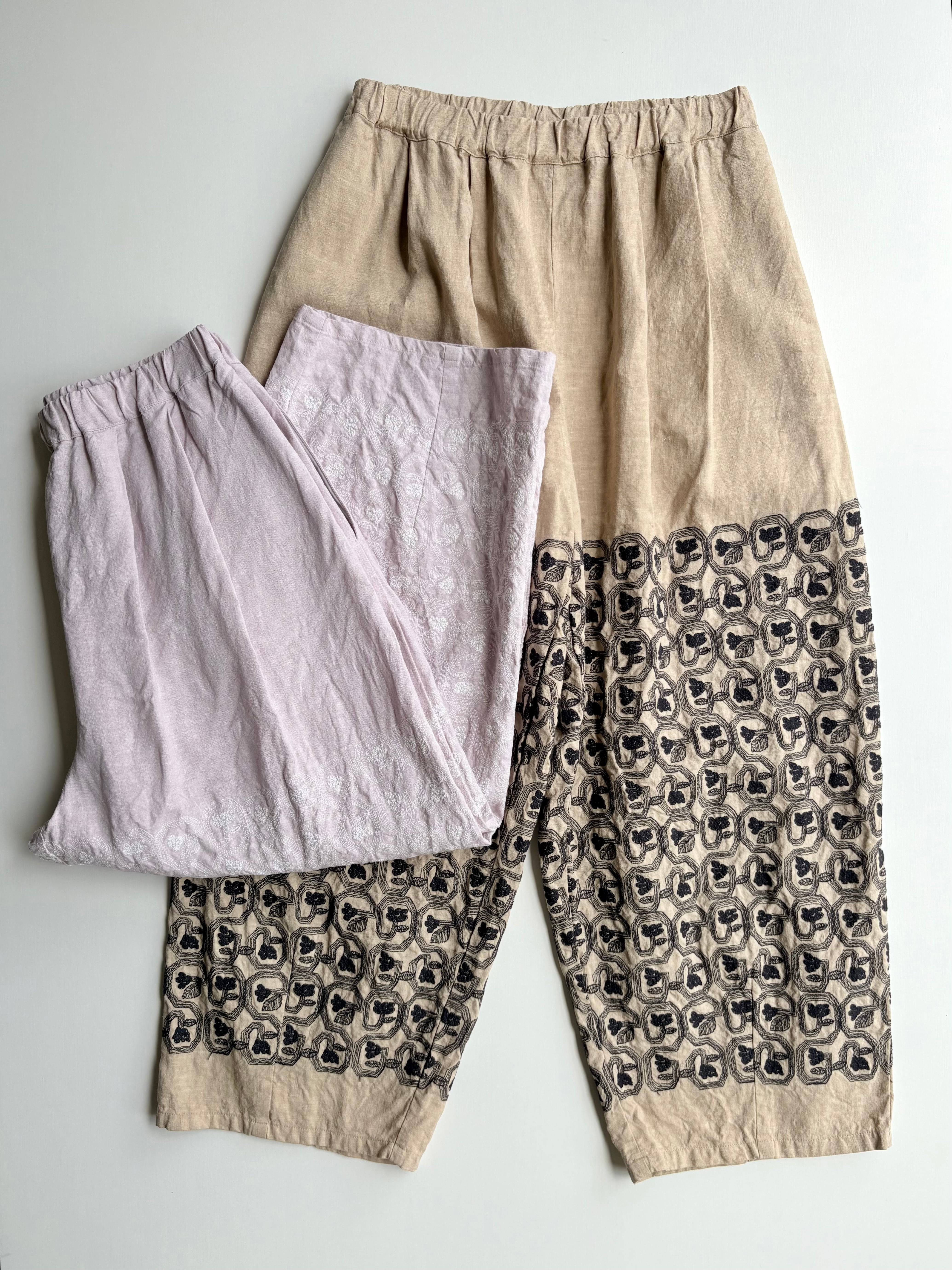 qiri】turn flower embroidery カーブパンツ［6301PT009261］キリ