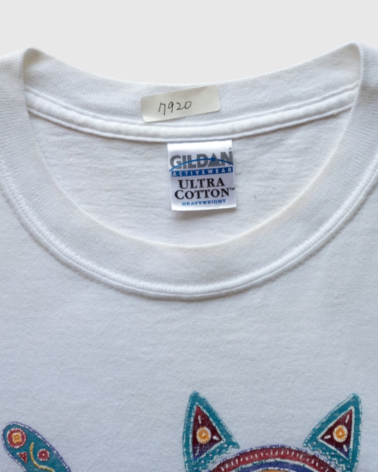 【古着】民族調アートねこT - 8