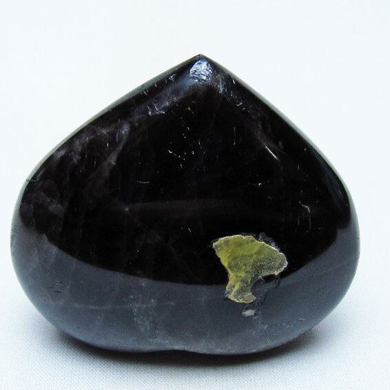 モリオン 置物 ハート 黒水晶 一点物 145-1964