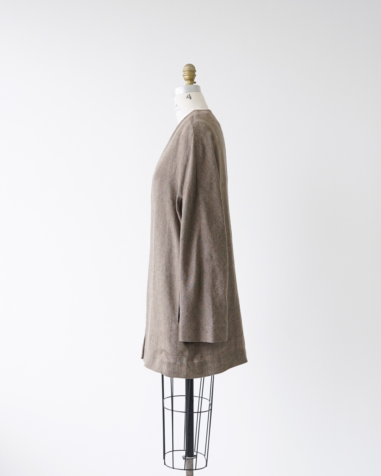 〈Hermès by martin margiela〉Linen Collarless Jacket