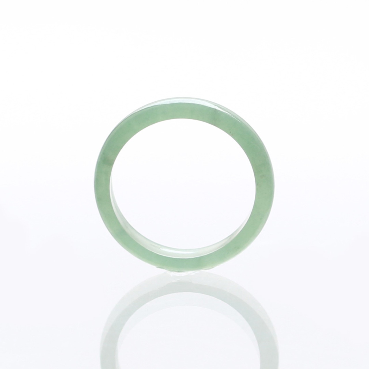【13,5号】今季大人気！細め翡翠くり抜き甲丸リング A貨翡翠 jd_rg1879