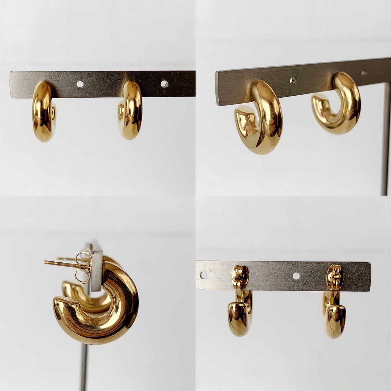 【SELECT】サージカルステンレス　フープピアスレディース　シルバー　ゴールド　アクセサリー