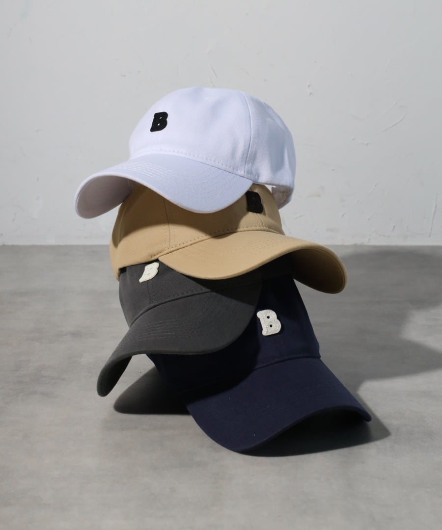 アルファベットBワッペンキャップ【e-70306】.