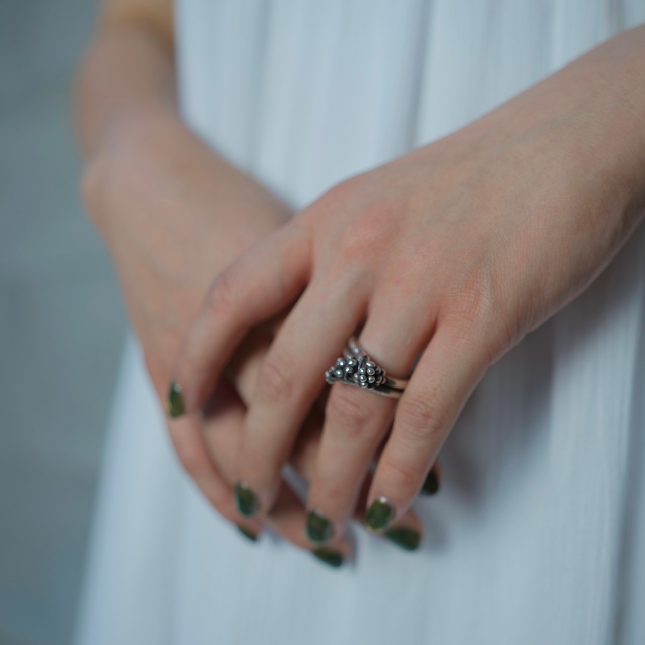 Karen silver , tsubomi ring