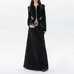 long slit belt skirt / l0523