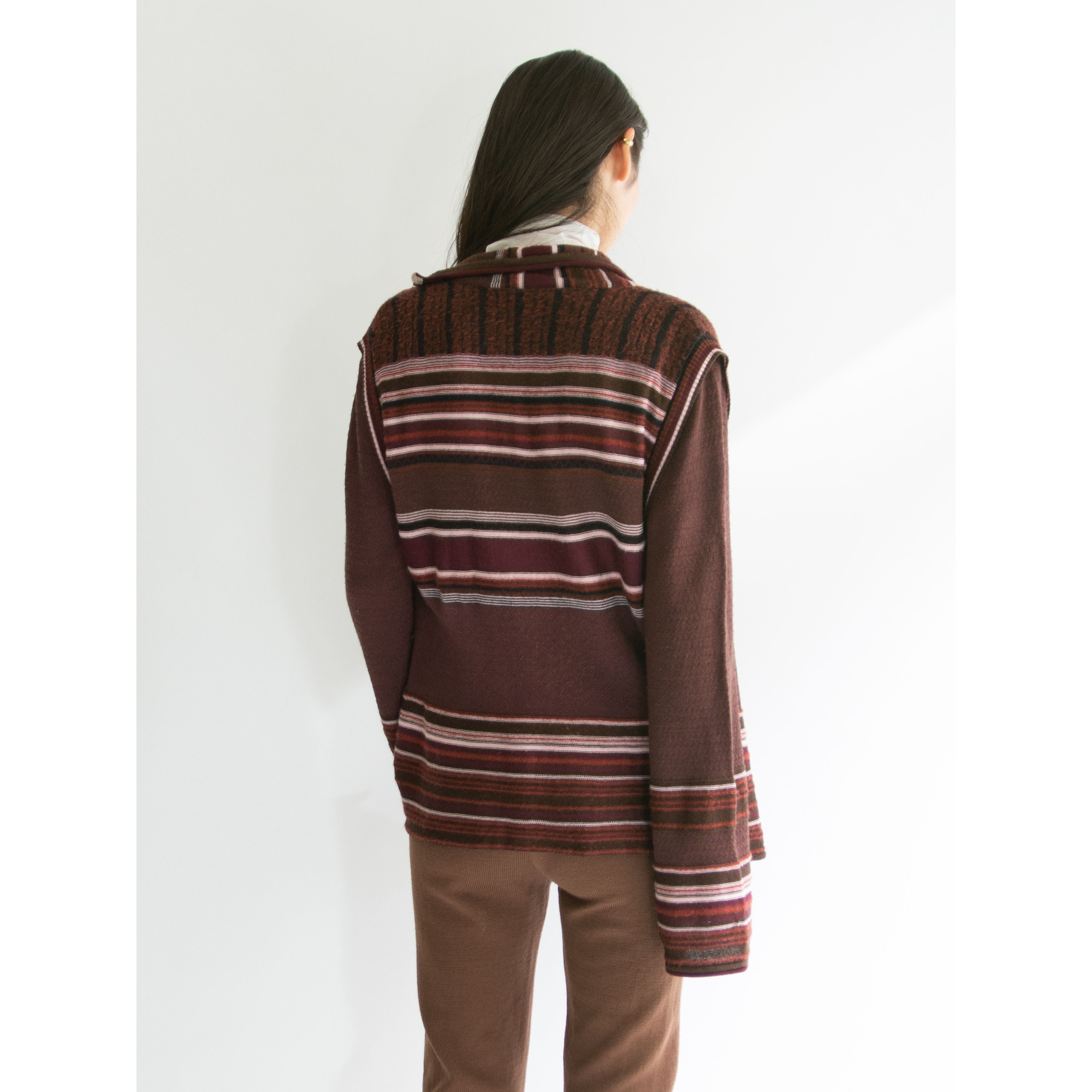 【KENZO】Made in Italy 80's Wool-Acrylic Mohair Blend Flare Sleeve Knit Cardigan(ケンゾー イタリア製ウールアクリル モヘヤ混 フレアスリーブ ニットカーディガン)