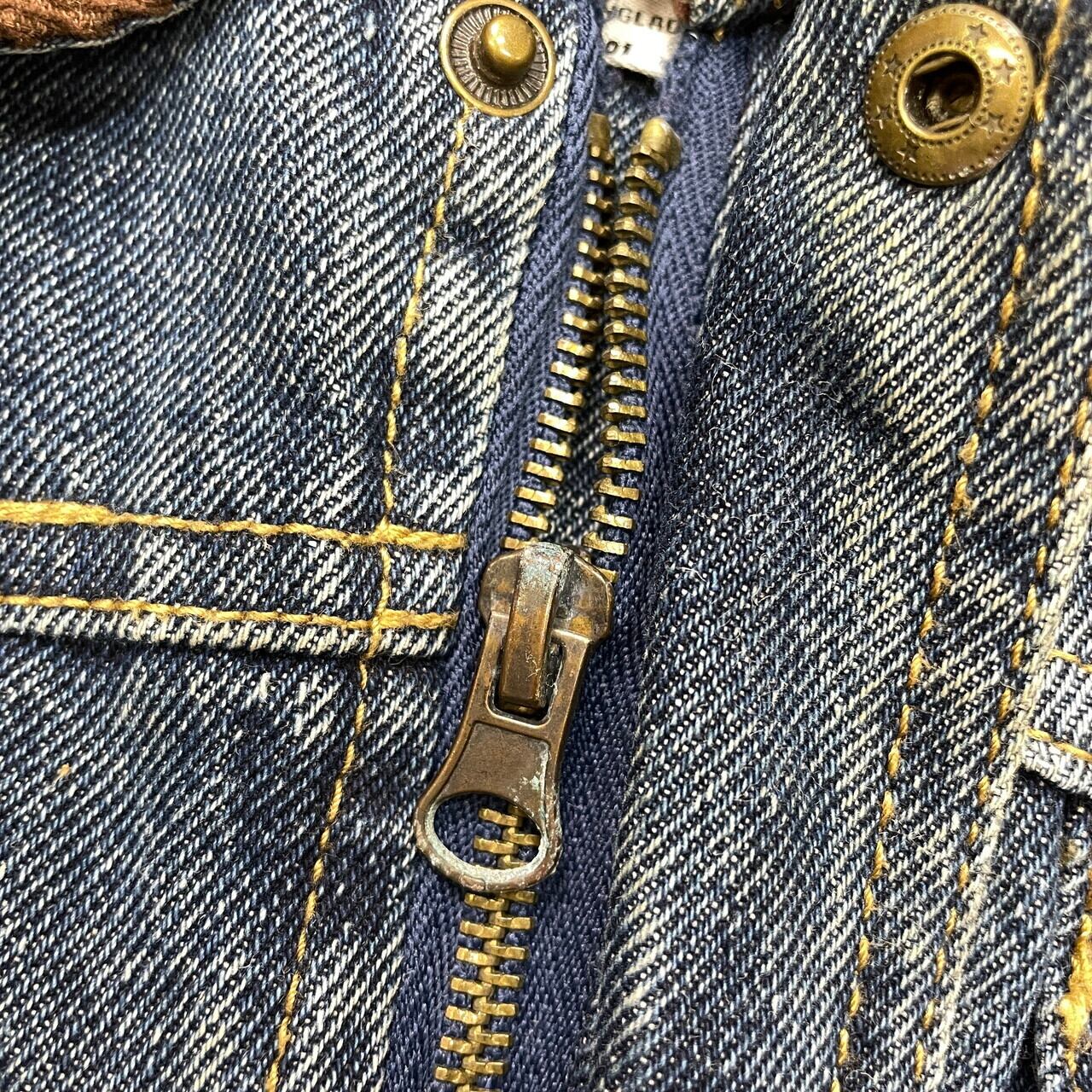 00年代 Wrangler ラングラー コーデュロイ襟 デニムボアジャケット