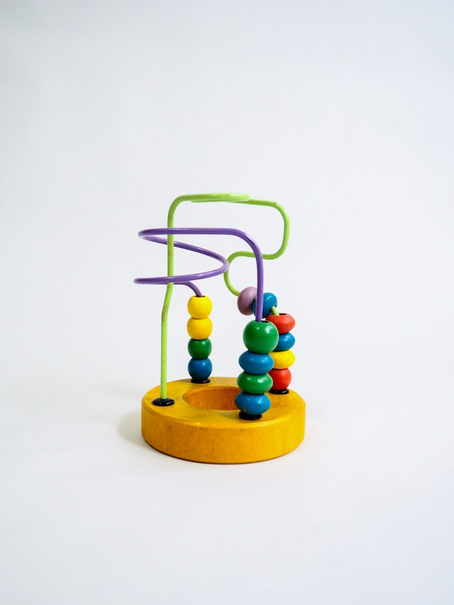 Colorful wooden spiral toy