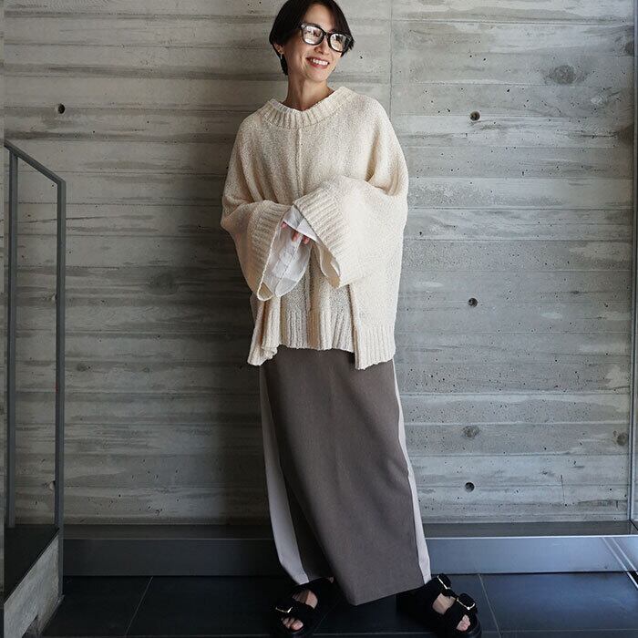 テープヤーンポンチョニット | FASHFREN/ファッシュフレン「35歳 テープヤーンポンチョニット | FASHFREN/ファッシュフレン「35歳