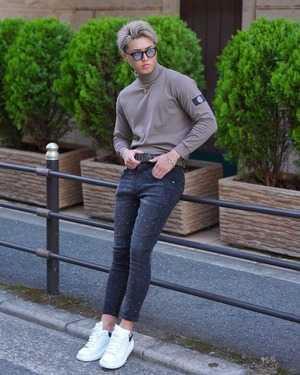 PREMIUM STRETCH TURTLE NECK【BEL-M-025】