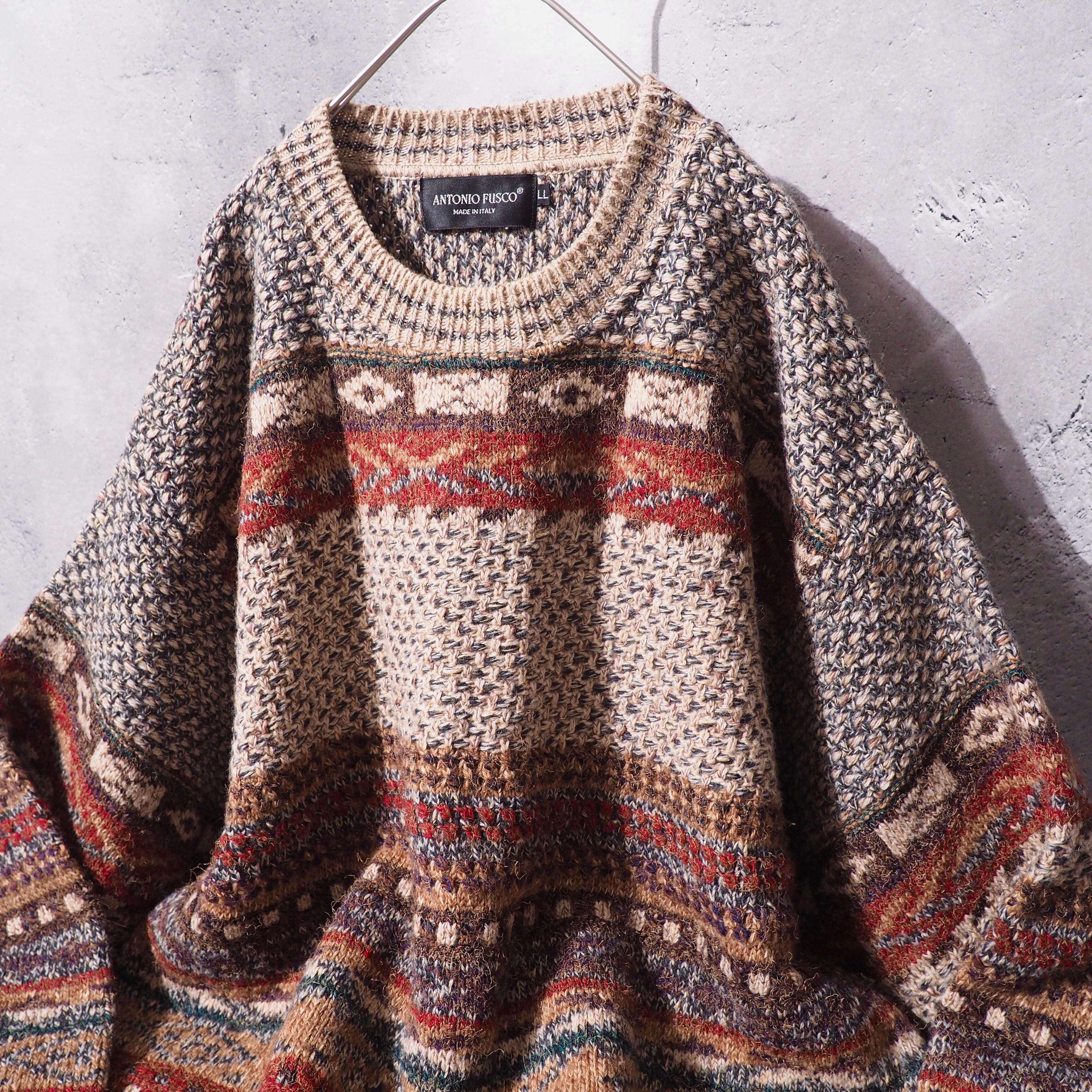 1990s " Made in Italy " Beautiful Autumn colors vintage loose knit